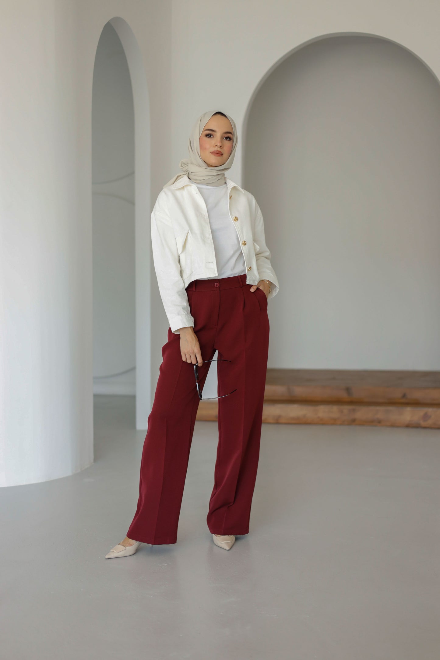 Palazzo Pantolon - Kırmızı