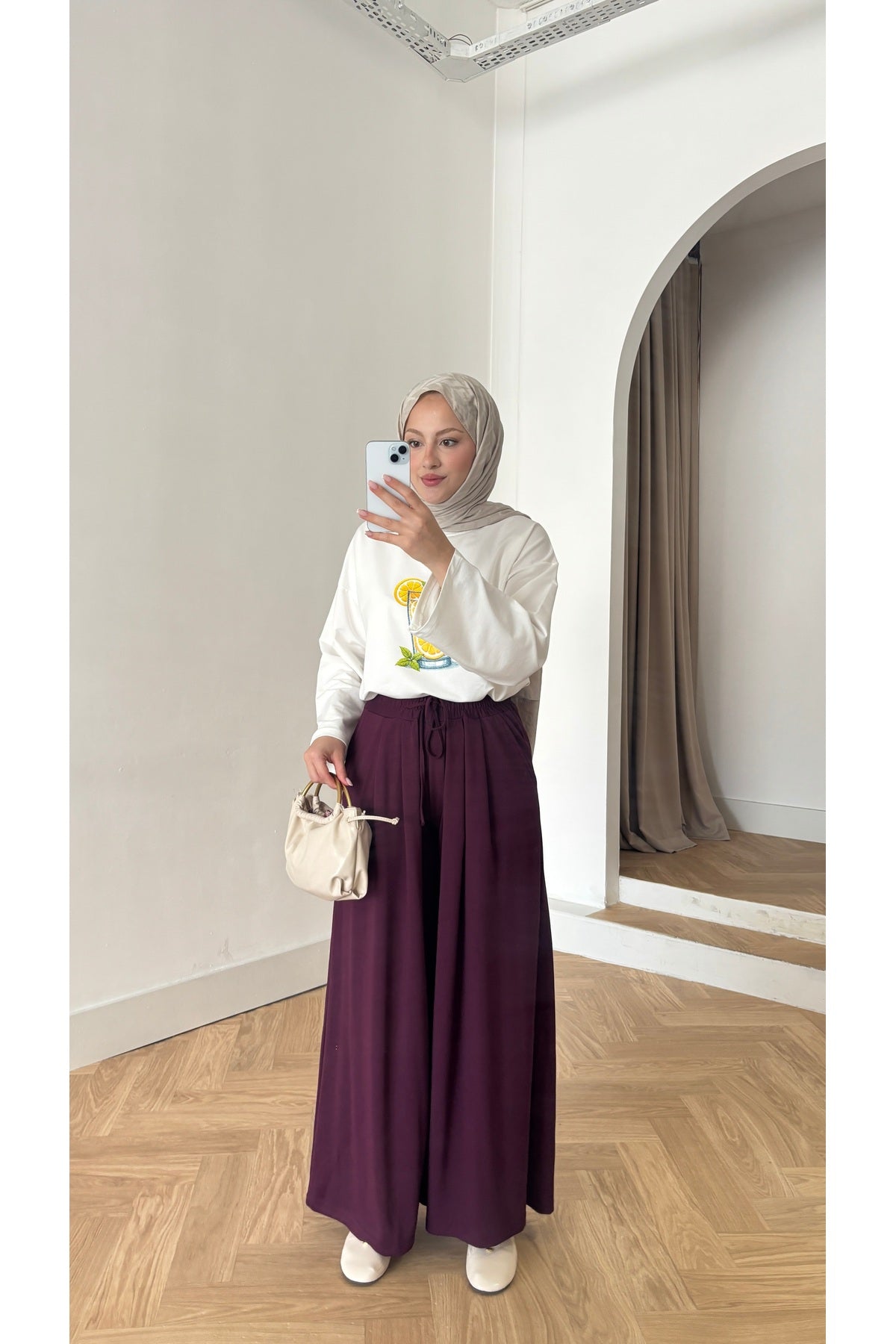 Moon’sc Mürdüm kadın tesettür pantolon - Görsel 2