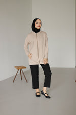 Kapüşonlu Ve Cepli Tesettür Sweatshirt - Hırka