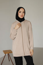 Kapüşonlu Ve Cepli Tesettür Sweatshirt - Hırka