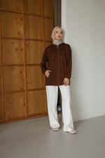 Kapüşonlu Ve Cepli Tesettür Sweatshirt - Hırka