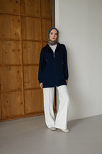 Kapüşonlu Ve Cepli Tesettür Sweatshirt - Hırka