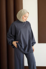 Oversize Premium Antrasit Eşofman Takımı