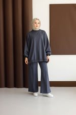 Oversize Premium Antrasit Eşofman Takımı