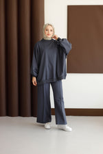 Oversize Premium Antrasit Eşofman Takımı