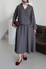 Kimino Tesettür Takım - Gri