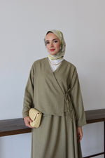 Kimino Tesettür Takım - Haki