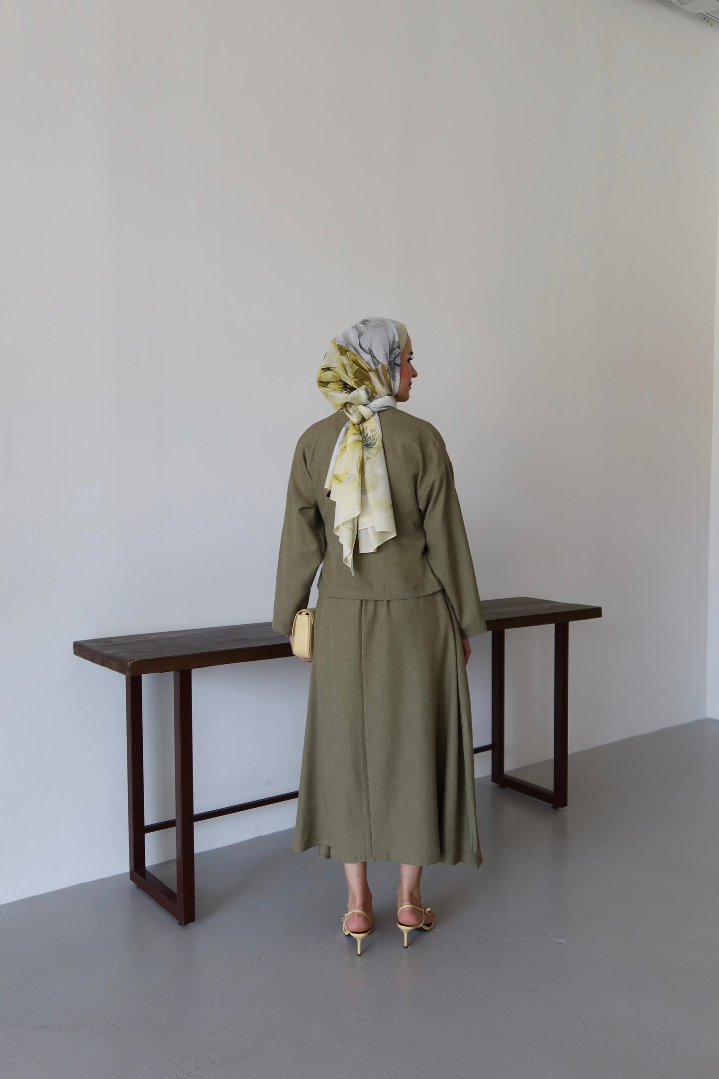 Kimino Tesettür Takım - Haki