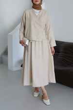 Kimino Tesettür Takım - Krem