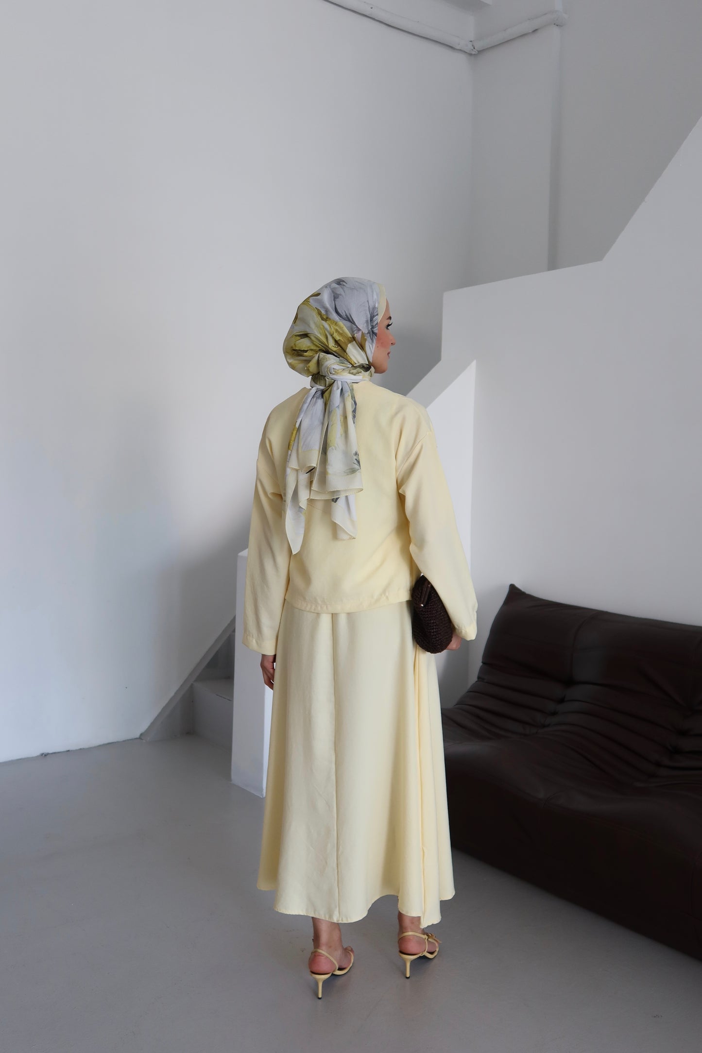 Kimino Tesettür Takım - Sarı