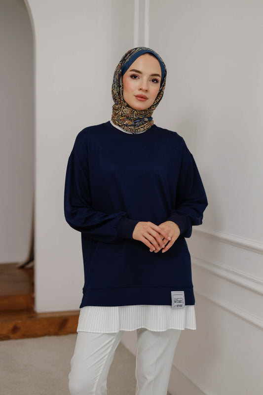 Eteği Piliseli Tesettür Tunik