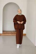Oversize Premium Kahverengi Eşofman Takımı