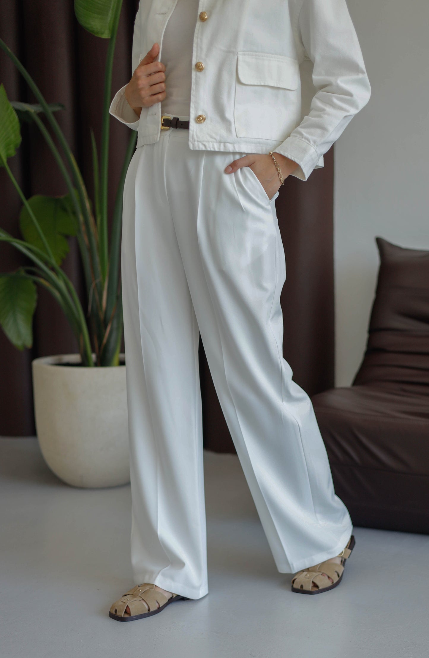 Palazzo Pantolon - Beyaz