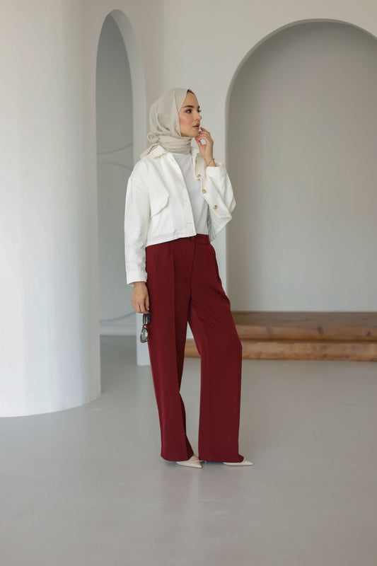 Palazzo Pantolon - Kırmızı