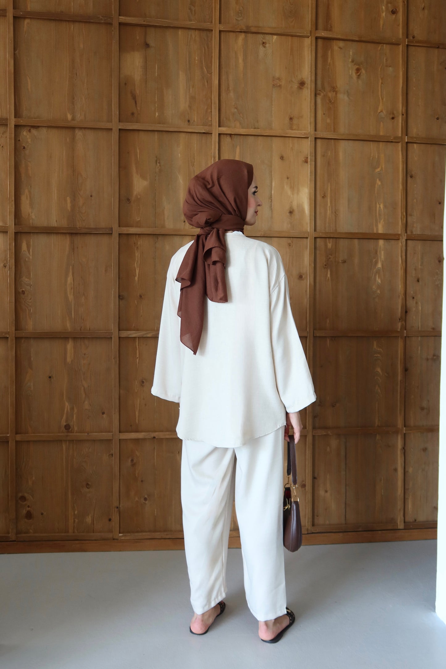 Pantolonlu Alt-Üst Takım - Bej