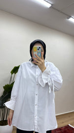 Arkası Pileli Gömlek - Beyaz