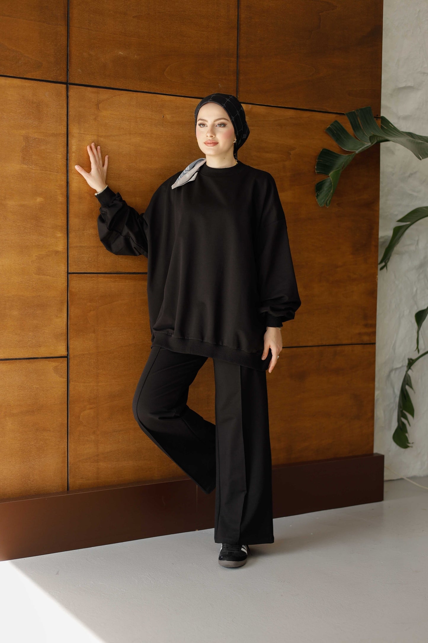 Oversize Premium Siyah Eşofman Takımı