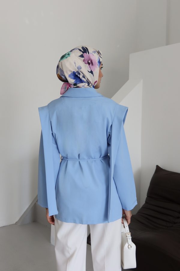 Bel Bağlamalı Blazer Ceket - Görsel 2